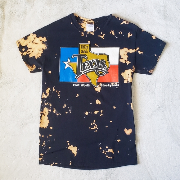 Tops - Billy Bob's Texas Custom Bleach Dyed Tshirt
